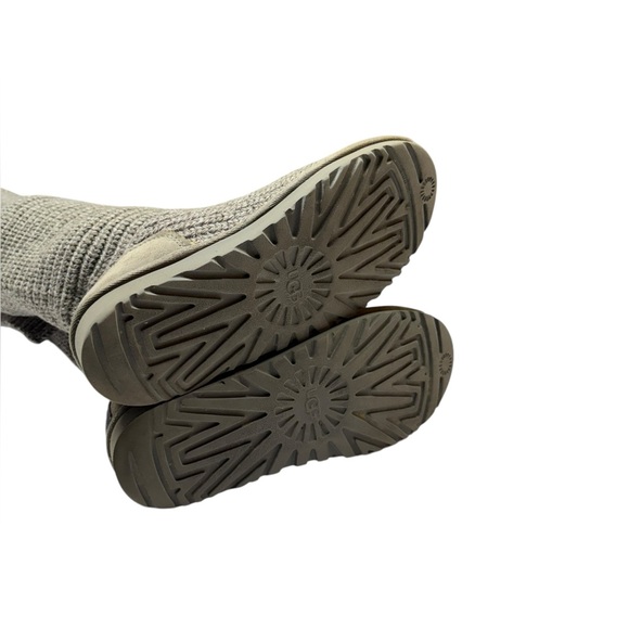 Ugg Classic Cardy Knit Wool Button Tall Size 8 Grey Bohemian Winter Whimsigoth - Picture 7 of 8